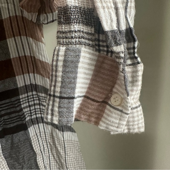 Soft Surroundings Plaid Collared Button-Up Shirt Size Medium - Picture 14 of 14